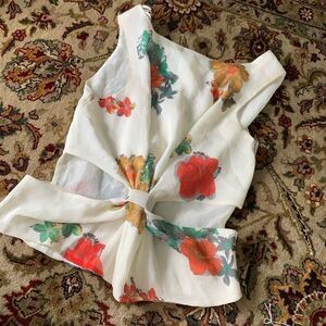 Floral‎ Cutout Tank